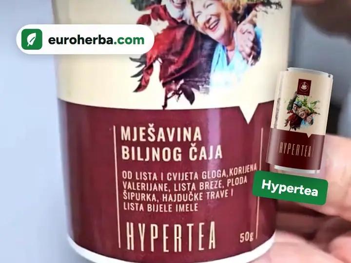 Hypertea: glog, valerijana, breza, šipak, hajdučka trava i bijela imela.